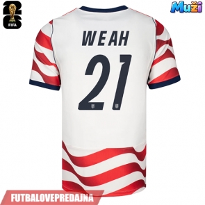Lacne Muži Futbalové dres Spojené štáty Timothy Weah #21 MS 2026 Krátky Rukáv - Domáci